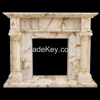 White Onyx Fireplace