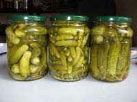 Canned Pickled Cucumber In Glass Jar