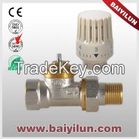 Automatic Angled Brass Thermostatic Radiator Valve With M30X1.5 Thread