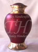 Cherry Color Brass Cremation Urn