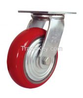 77 series heavy duty steel core PU caster /equipment caster wheel , medical caster wheel, trolley caster wheel
