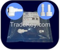 FEP Gas Sampling Bag with PTFE straight valve plus PTFE fitting