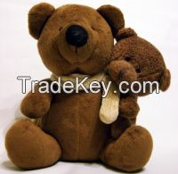 Plush Toy in 3 Color with Gold Ribbon as Nice Gift for Baby Kids