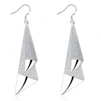 Wholesale fashion classic geometric silver pendant earrings