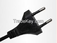 Europe 250v VDE Standrad 2/3 pin plug wire power cord