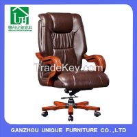 Sell Leather Swivel Chair Wood Chair Wholesale
