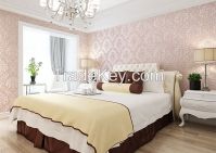household decoration 3D Natural green plant wallpaper for kids bedroom decorating/chinese style wall paper/home products