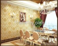 European design pure paper Wallpaper for kids room/ hotel with naturre wallpaper