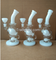 10inch new high qualitywhite colour  glass water pipe with egg perc