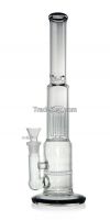 16inch 8arms perc straight glass water pipe with black bottom