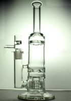 16inch hand blown showerhead perc glass smoking pipe with thick bowl