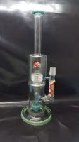 new 16inch showerhead perc glass smoking pipe with colourful joint