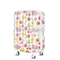 FD176 Hardside ABS PC travel luggage with fashion printing pattern