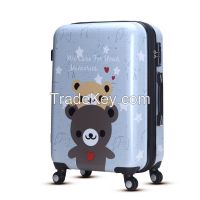 WLH04 Cute little bears pattern design kids luggage with spinner wheel