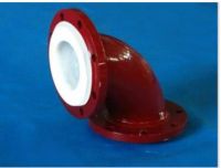PTFE Lined 90deg Elbow with Flange Connection Pipe Fitting