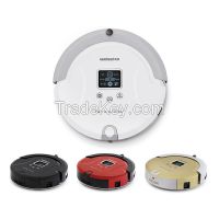 Battery operated robot vacuum cleaner for floor with anti-falling collision probes