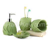 Selling Beautiful Leaf natural design Sandstone Bathroom Set