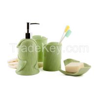 Ginkgo Leaf design Sandstone Bathroom Set in different colors