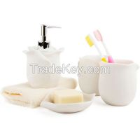 Selling Rose shape design Bathroom Set with elegant looking