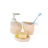 Selling Natural Stone Shape Bathroom Set In Noble Design