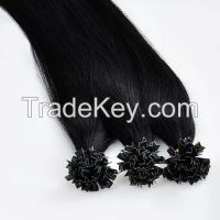 Remy hair  Long lasting italian glue cuticel V tip pre bonded hair extensions