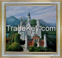 Hand painted oil painting-Old castle oil painting