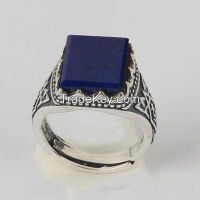 natural Lapis lazuli ring with high polished finish