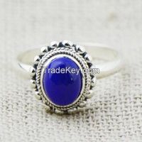 925sterling silver with natural gemstone ring