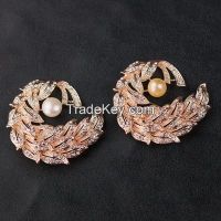 hot sale! new pendants/brooches with rose gold and e-coating plating