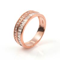 princess cut diamond rings with rose gold plating