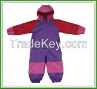 Kids PU Rain Overall Raincoat/Rainsuit/Rainwear Made Facory