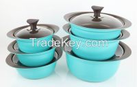 CERAMIC WITH I/H BOTTOM COOKWARE SET