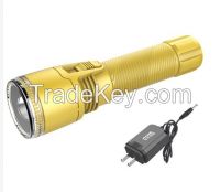 YD-805  2015 Promotion Cheap of rechargeable plastic body led flashlight with lithiumn battery