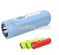 YD-816 Hot new product for 2015 of rechargeable plastic body led torch flashlights with cash checking