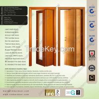 Folding Door with vision panel - LEED Credit, FSC or PEFC and FM Global Certified