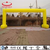 Yellow square pvc tarpaulin cheap inflatable arch for sale