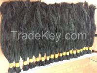 Grey hair bulk hair no chemical fast delivery easy to bleach 100% human hair 100% remy hair