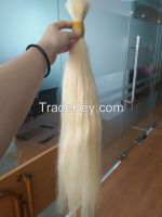 Blond hair #613 100% human hair soft hair no tangle remy hair wholesale price