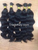 Human hair bulk wavy no tangle soft hair vietnamese hair high quality