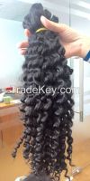 Soft deep wavy no tangle 100% human hair extensions weaving hair remy hair