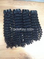 Curly hair steam 100% human hair extensions 100% remy hair from Vietnam no tangle