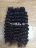 100% silky hair curly weave human hair extension virgin remy hair no tangle