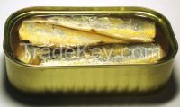 Canned fish sardine in vegetable oilin vegetable oil