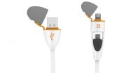 Xtrememac Universal Flat Cable - Lightning + Micro USB