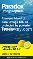 Paradox Pure Omega Fish Oil with Omega 3, 6, 9, Vitamin D3 & E From UK