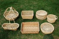 Sell Palm leaf Grocery Basket Handcrafted Grocery Tray Woven Tray