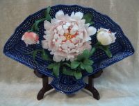 Sell porcelain carvied flower: fan shaped peony(2)