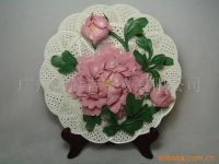 Sell round flower plate ( peony 1)