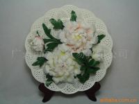 Sell round flower plate ( peony 2)