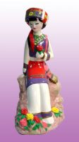Sell pottey carved minority girl: A Shi  Ma